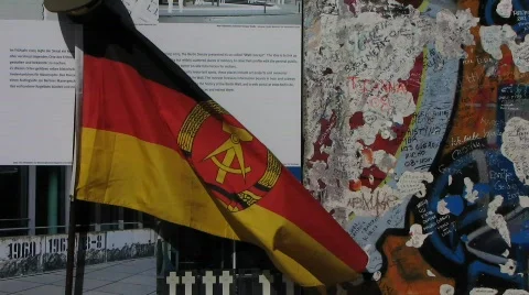 Germany Berlin Potsdamer platz Berliner Mauer wall Stock Footage