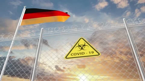 The Germany border gate, which is covered with iron wire. Stock Footage 236628583
