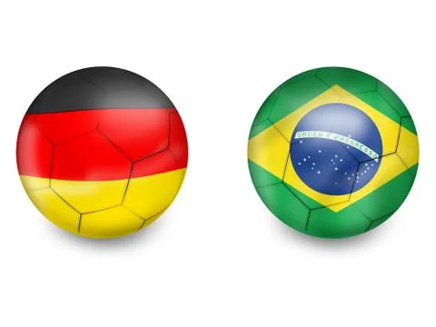 Germany brazil creative round 3d ball design Stock Illustration