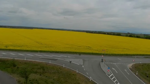 Germany canola fields shot from the air 库存影片 108371316