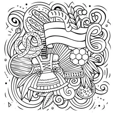 Germany cartoon vector doodle illustration Stock Illustration