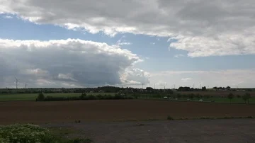 Germany cloud over landscape zoom in Video stock 85887574