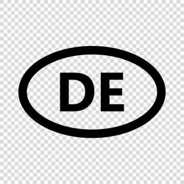 Germany code symbol. short country name. Domain name Stock-Illustration