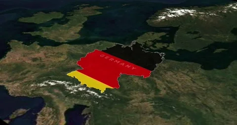Germany Country Map Animation Video stock 327315499