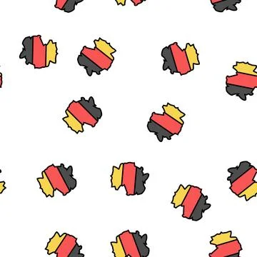 Germany country map flag vector seamless pattern Illustrazione stock