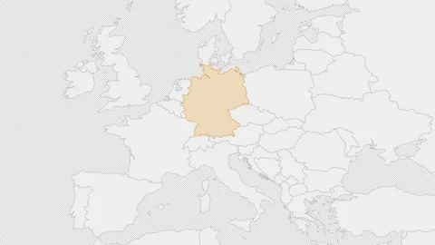 Germany country map on the world map. Stock Footage 289830436