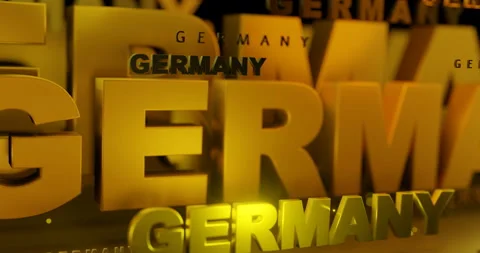 GERMANY Country Name 3D TEXT,  GERMAN Typography Background Arts  (3D Rendered A Stock Footage 170234794