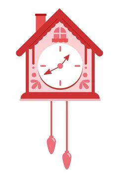 Germany cuckoo clock timer 스톡 일러스트