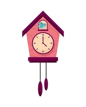 Germany cuckoo clock timer Stock Illustration