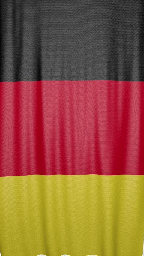 GERMANY Curtain Flag Animation Transition 库存影片 336373702
