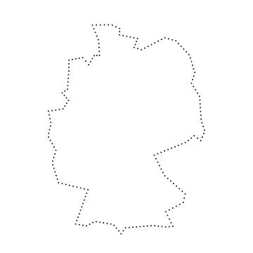 Germany dotted outline vector map Illustrazione stock