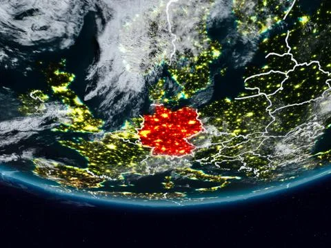 Germany during night Illustrazione stock