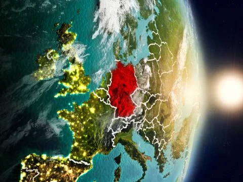 Germany during sunrise Illustrazione stock