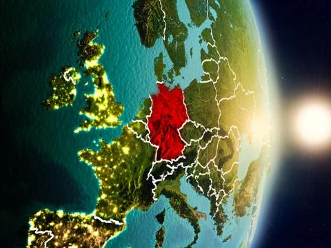Germany during sunrise Illustrazione stock