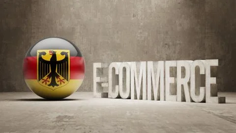 Germany. E-Commerce  Concept. Stock Illustration