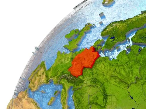 Germany on Earth Stock Illustration