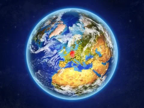 Germany on Earth from space Stock Illustration