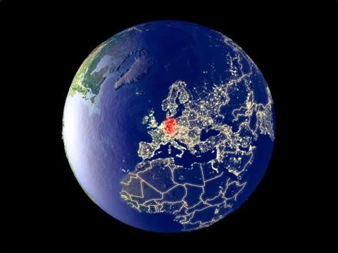 Germany on Earth from space Illustrazione stock