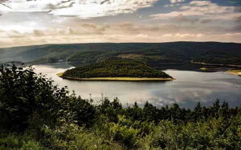 Germany, Eifel Rurtalsperre Foto stock
