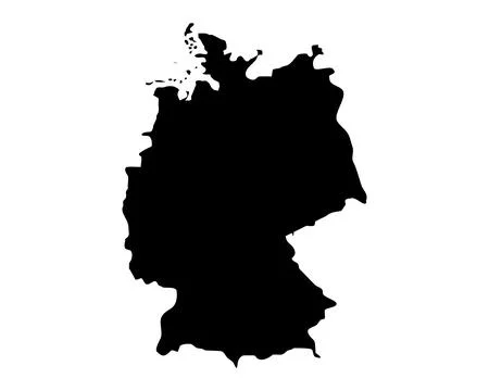 Germany, Europe Countries Map Vector Icon Template Illustration Design Stock Illustration