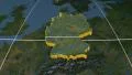 Germany extruded. Blue Marble. Graticule. 4k or 4k+ Resolution