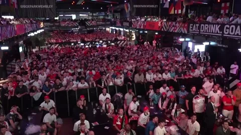Germany: Fans react: Ollie Watkins nets 90th-minute winner to fire England i... Stock Footage 280452969
