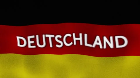 Germany Flag and Text, Textile Background Stock Footage 39542124