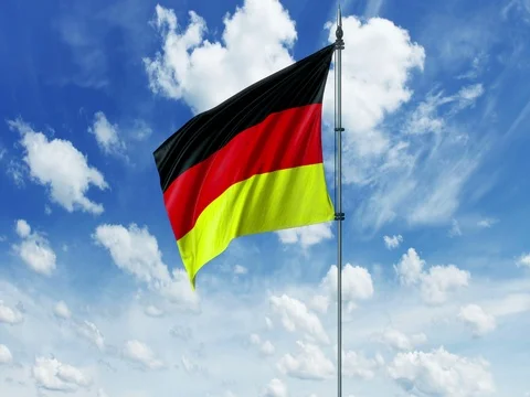 Germany flag animation, alpha  Stock Footage 78507680