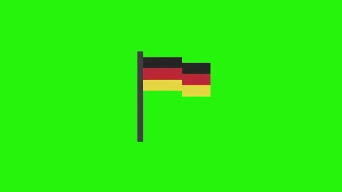 Germany flag animation on chroma key background Stock Footage 335257581