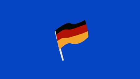 Germany flag animation on chroma key background 库存影片 335257584