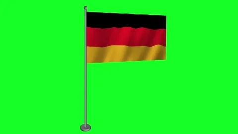 Germany Flag Animation on Green Screen Stock Footage 274593780