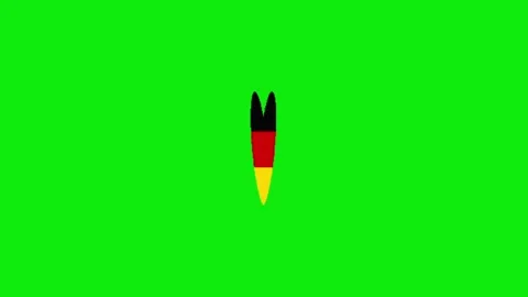 Germany flag animation on greens creen Vídeo Stock 335258796