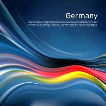 Germany flag background. Abstract german flag in blue sky.  National holiday Stock Illustration