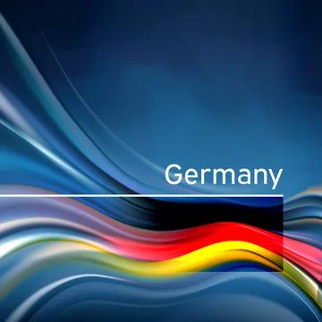 Germany flag background. Abstract german flag in the blue sky. Business brochure Stock Illustration