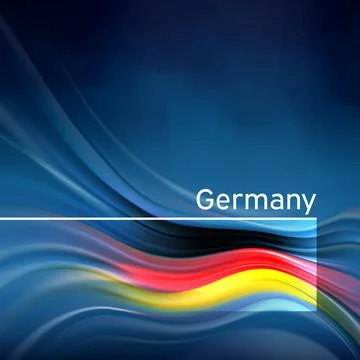 Germany flag background. Abstract german flag in blue sky. State banner, german Stock Illustration