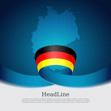Germany flag background. Mosaic map. Germanic patriotic banner, business flyer Stock-Illustration