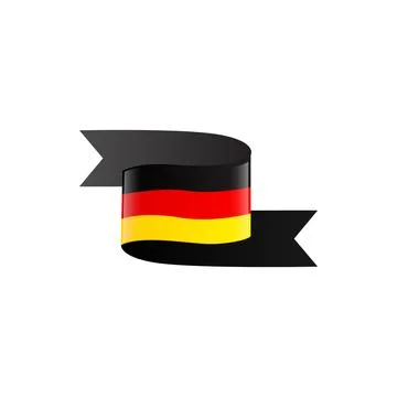 Germany flag banner design vector isolated Stock Illustration