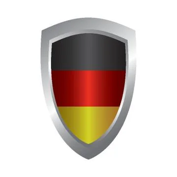 Germany Flag Button Design Illustrazione stock