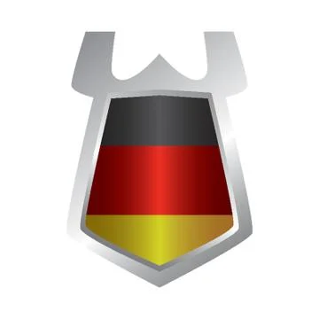 Germany Flag Button Design Illustrazione stock