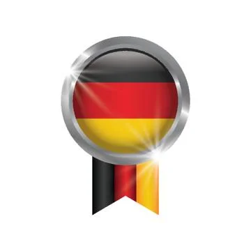 Germany Flag Button Design Illustrazione stock