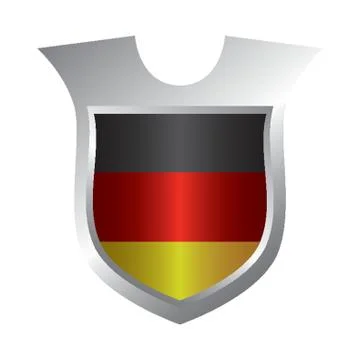 Germany Flag Button Design Illustrazione stock