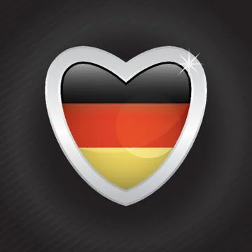Germany Flag Button Design Illustrazione stock