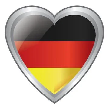 Germany Flag Button Design Illustrazione stock