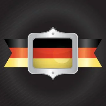 Germany Flag Button Design Illustrazione stock
