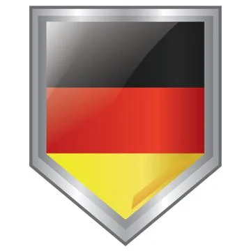 Germany Flag Button Design Illustrazione stock