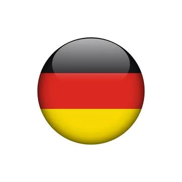 Germany Flag Circle Button Vector Template Stock Illustration