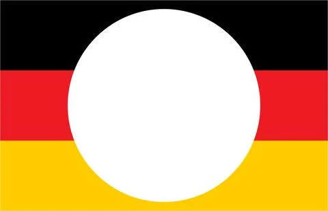 Germany flag with circle empty frame Illustrazione stock