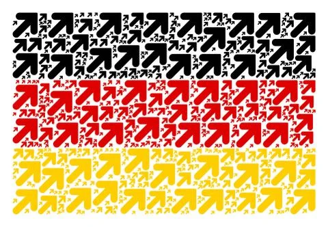 Germany Flag Collage of Arrow Up Right Items Illustrazione stock