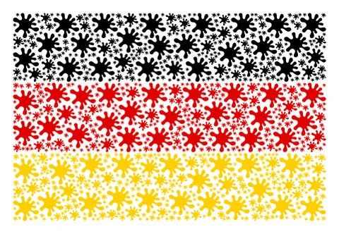 Germany Flag Collage of Blot Items Illustrazione stock