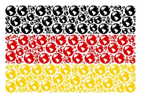 Germany Flag Collage of Earth Items Illustrazione stock